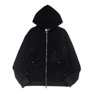 Godspeed Washed Zip Hoodie - Black Tonal Logo