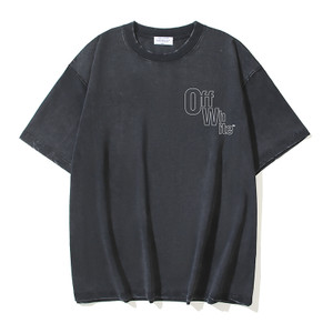 Off-White Vertical Logo Black Tee