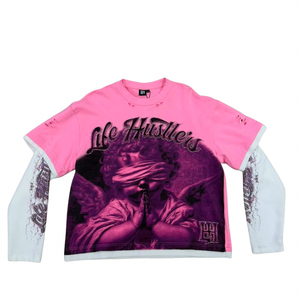 Life Hustlers Pink Dream Layered Tee