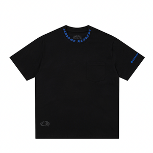 Chrome Hearts Blue Gothic Collar Pocket Tee