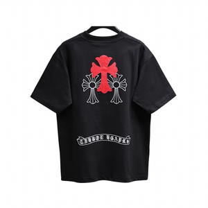 Chrome Hearts Red Triple Cross Pocket Tee