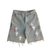 Chrome Hearts Cross Patch Carpenter Shorts Light Wash