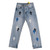 Chrome Hearts Cross Patch Denim Light Wash Blue/White