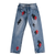 Chrome Hearts Cross Patch Denim Light Wash Red/Black