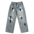 Chrome Hearts Cross Patch Denim Light Wash Black