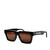 Louis Vuitton Black Brown Lens Rectangle Sunglasses