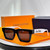 Louis Vuitton Black White Arm Rectangle Sunglasses