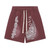 LOST INTRICACY Crystal Wing Shorts - Burgundy