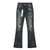 Purple Brand Vintage Blue Flared Distressed Jeans