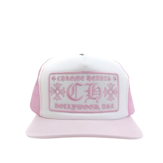 Chrome Hearts Hollywood USA Trucker Hat Pink