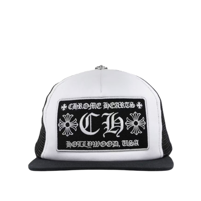 Chrome Hearts Hollywood USA Trucker Hat White/Black