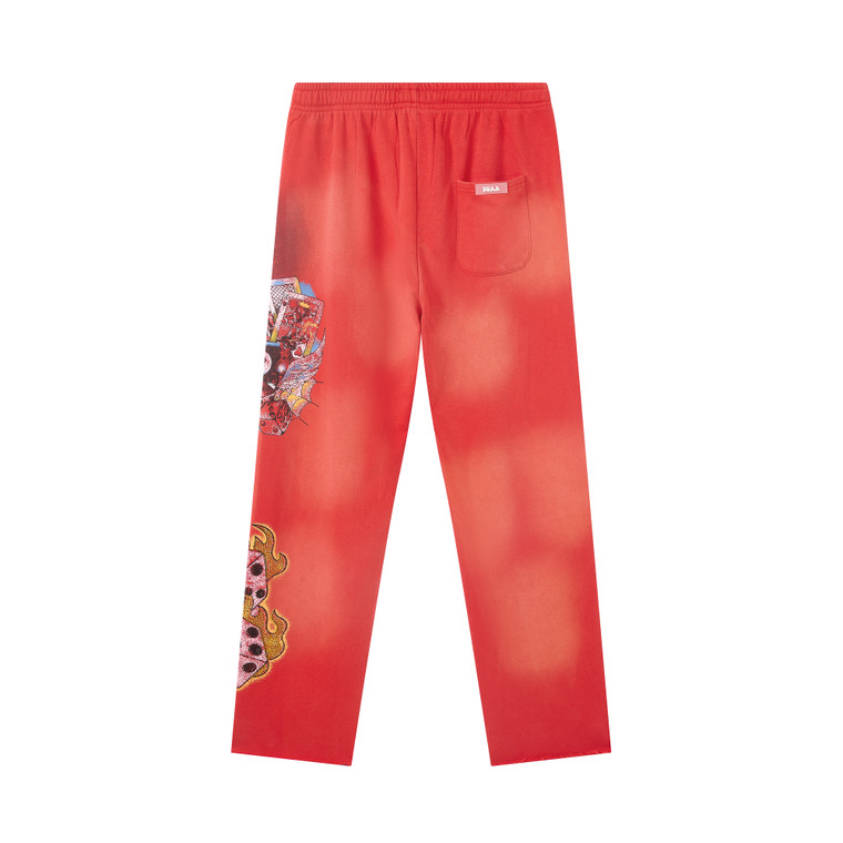 DUAA Red Gradient Graphic Sweatpants