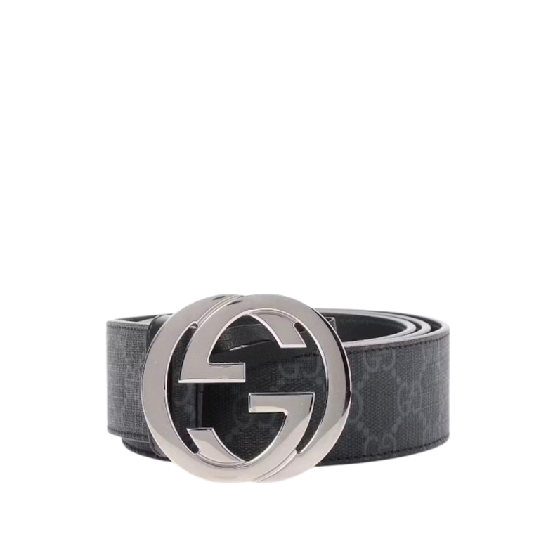 Gucci GG Supreme Interlocking G – Black/Grey