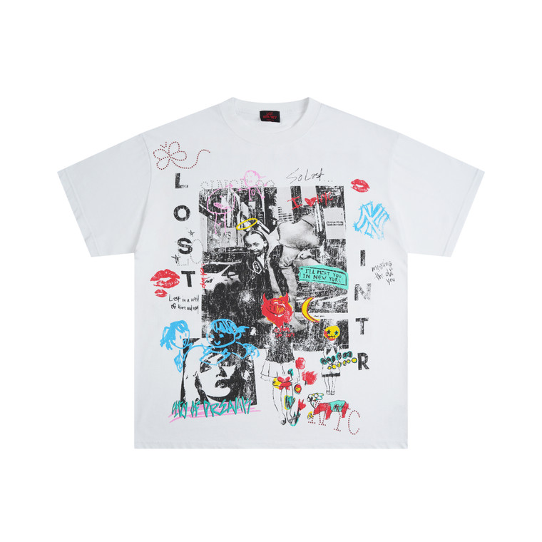 LOST INTRICACY Mixed Media Collage Tee