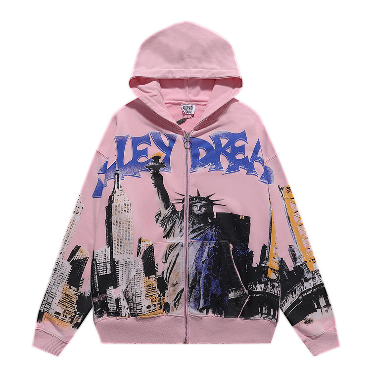 Valley Dreams City Zip Hoodie Pink