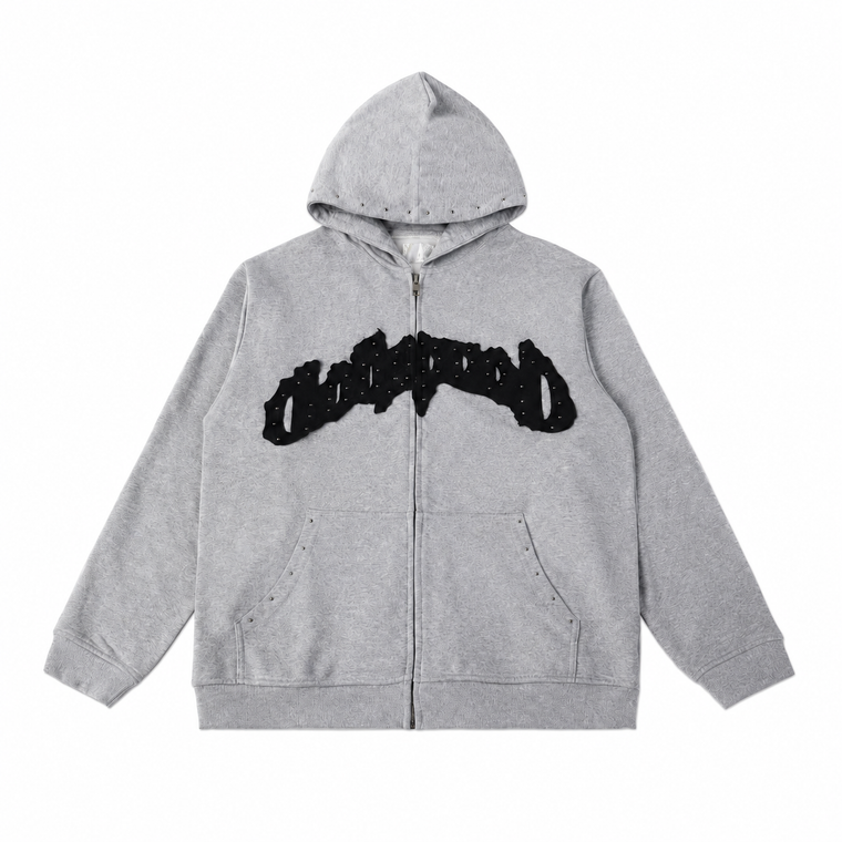 Godspeed Washed Zip Hoodie - Heather Grey/