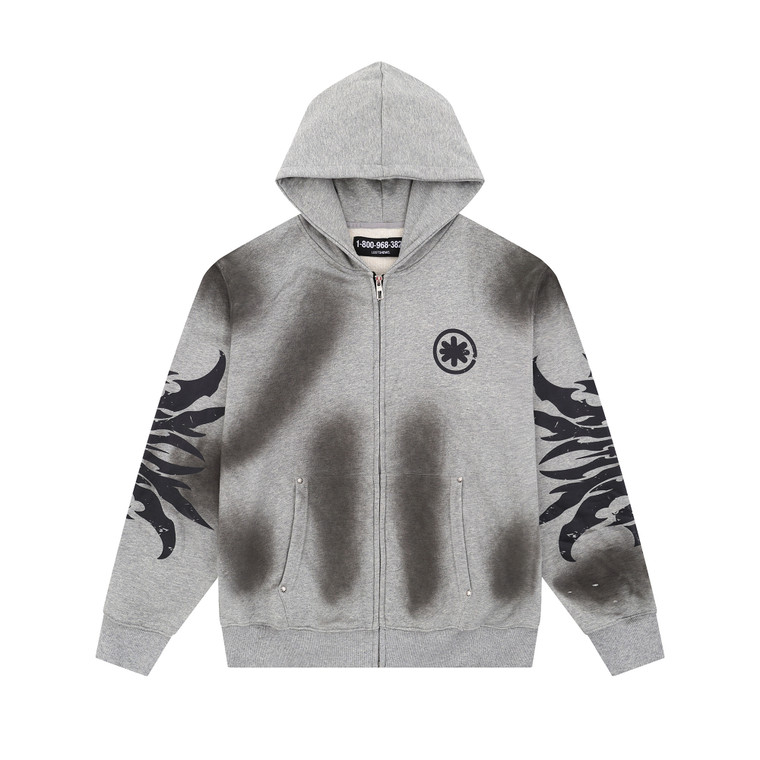 Grey Tribal Hoodie LOSTSHDWS
