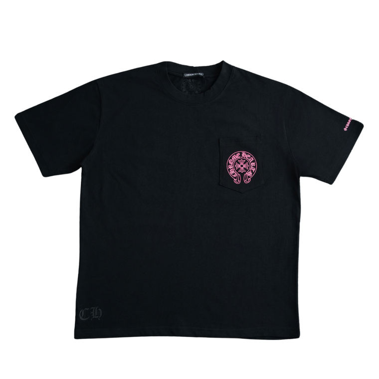 Chrome Hearts Pink Horseshoe Pocket Tee