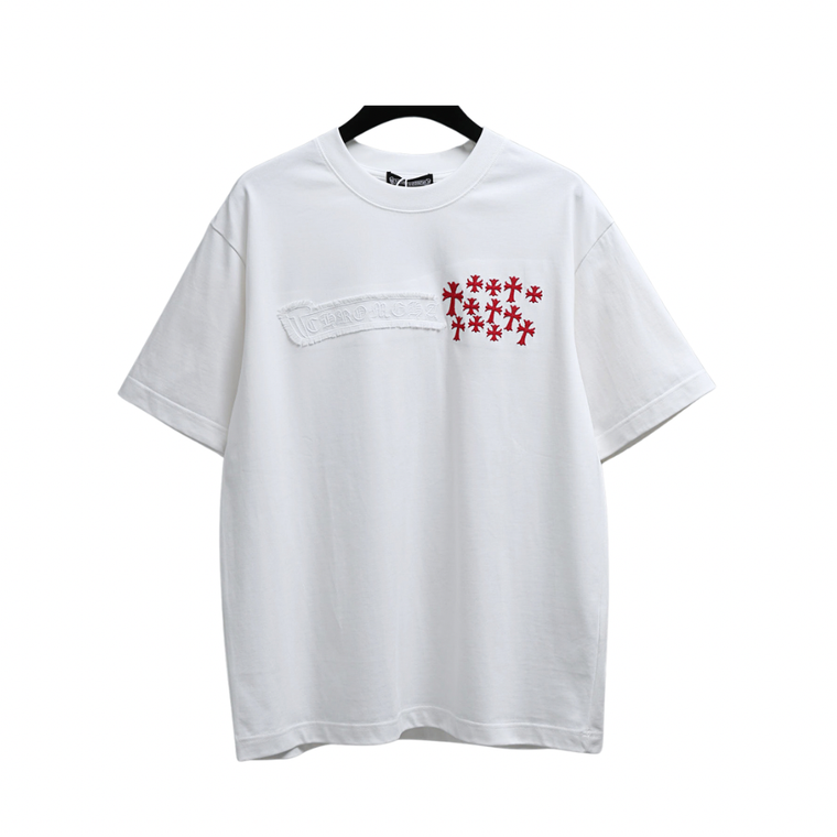 Chrome Hearts Red Cemetery Cross Tee