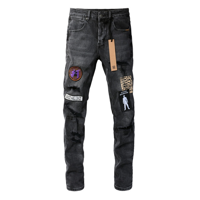Ksubi Patched Distressed Black Jeans
