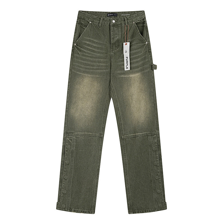 Purple Brand Olive Carpenter Wide Leg Jeans