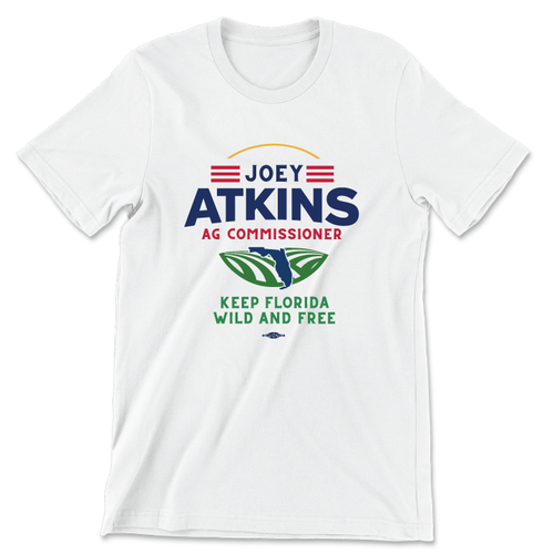 Joey Atkins AG Commissioner (Unisex White Tee)