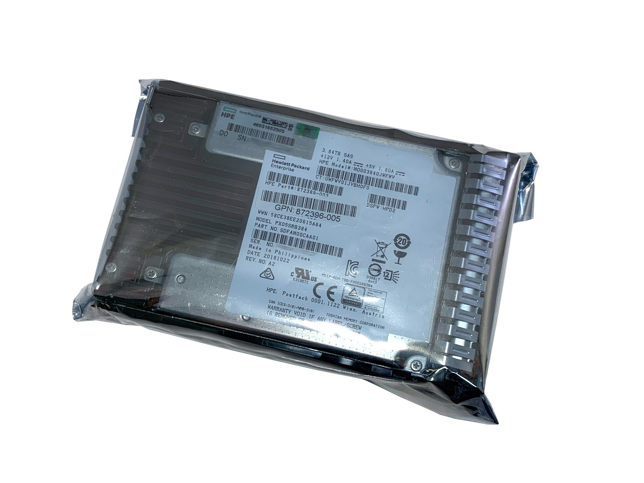 P06588-B21 HPE 3.84TB 12G 2.5" SAS RI SC Solid State Drive