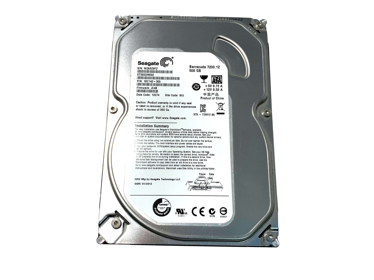 ST3500418AS SeaGate 500GB SATA 7200 RPM 3.5