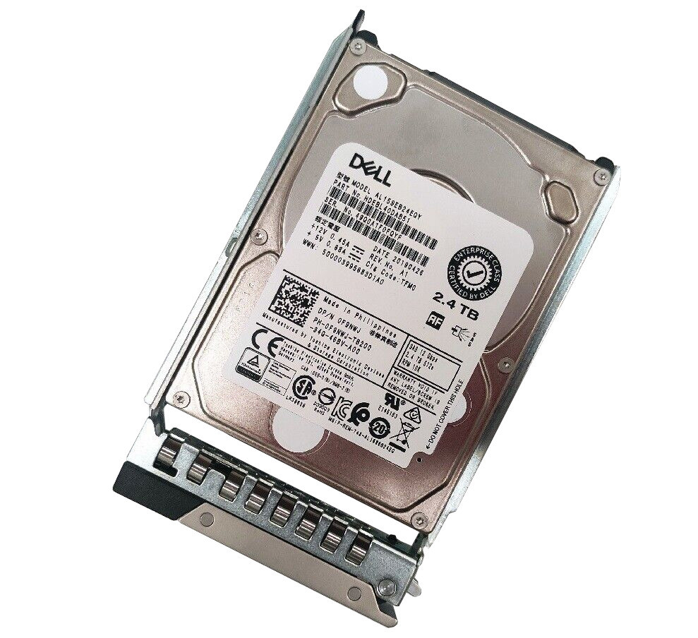 F9NWJ Dell 2.4TB 10K 12G SAS 512e G14 SFF Hard Drive