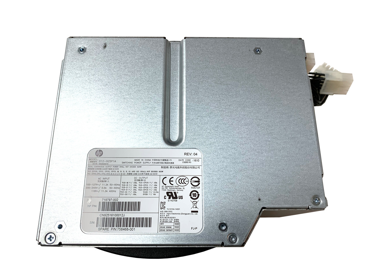 758468001 HP 925W Power Supply for Z640 Workstation