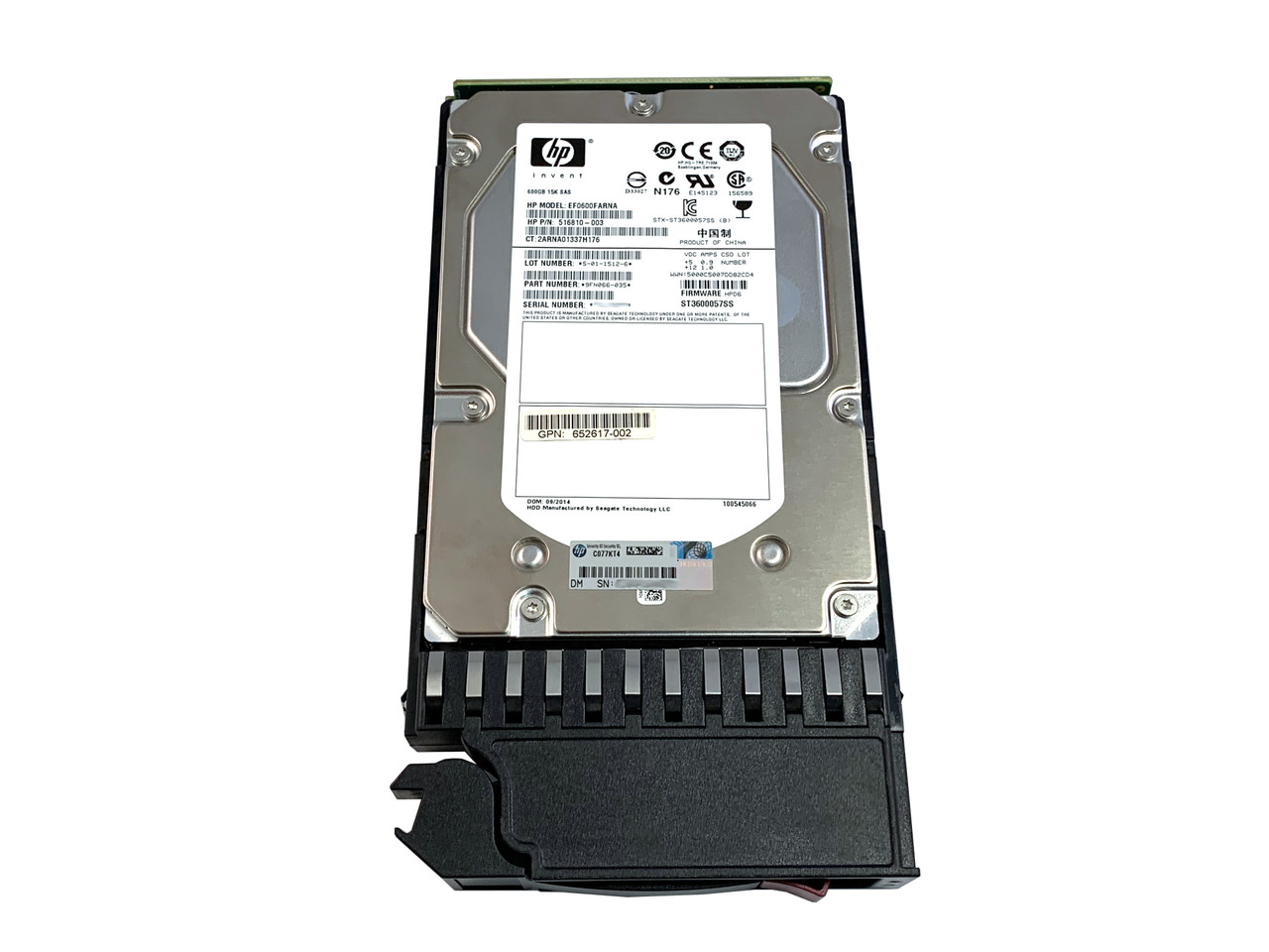 601777-001 HP P2000 600GB 6G 15k SAS 3.5” DP Hard Drive