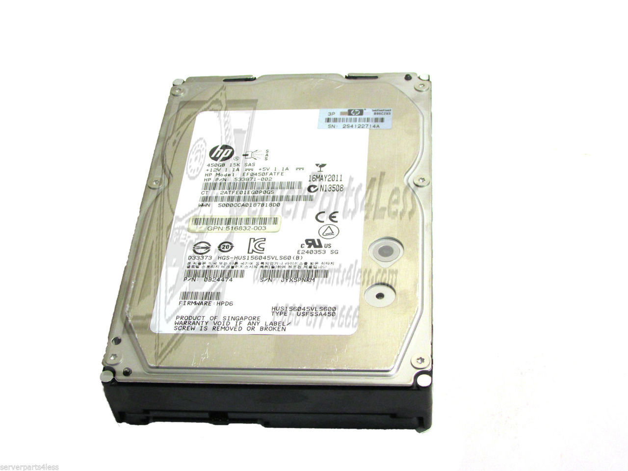 スノーブルー Hewlett Packard (HP) 516826-B21 Hp 450gb 6g Sas 15k Rpm Lff  (3.5-inch) Non-hot Plug Dual Port Enterprise 3yr War