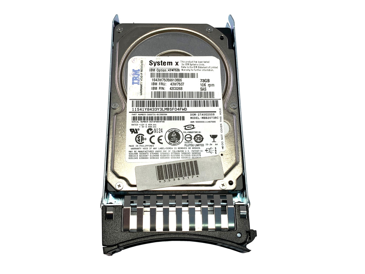 43W7537 IBM 73GB 10K RPM SAS 2.5” Hard Drive