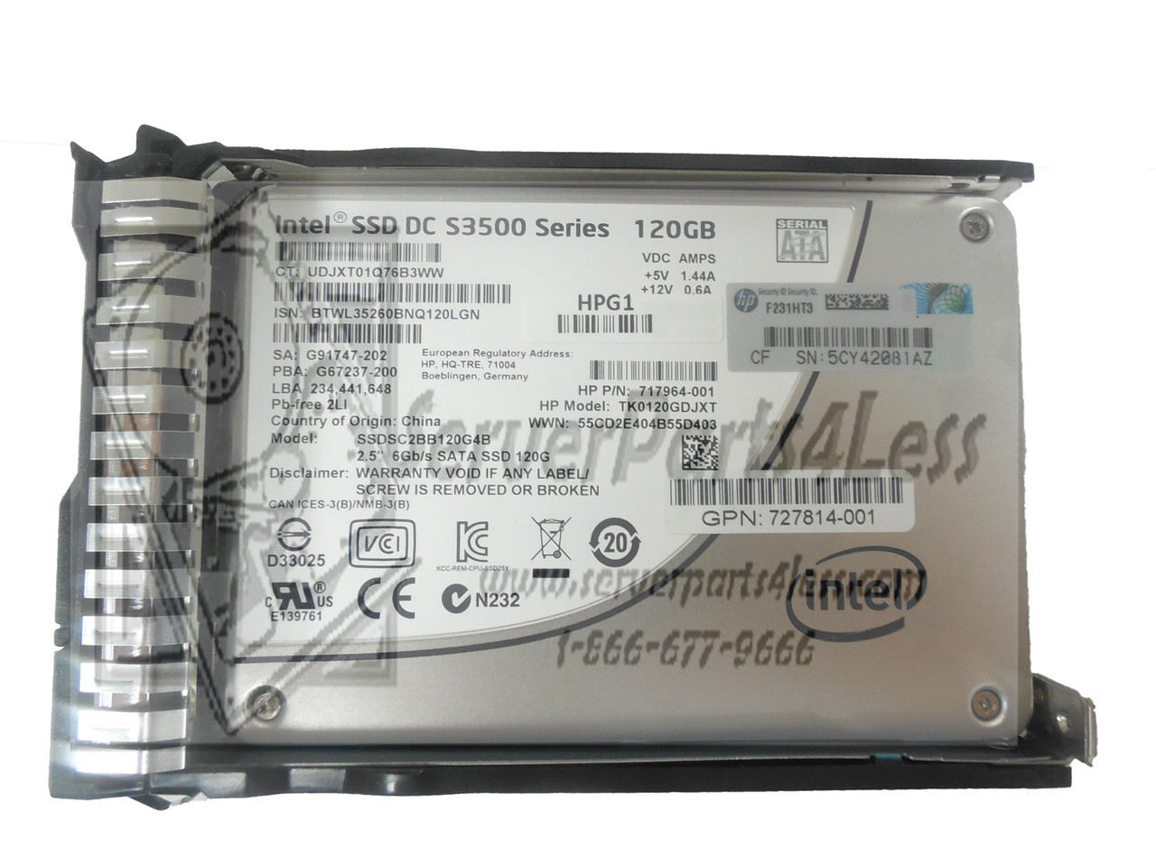 717965-B21 HP 120GB SATA 6gbps バリューエンデュランス