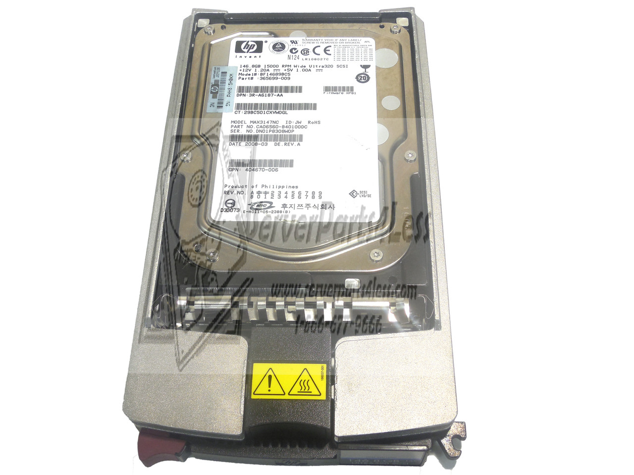 404712-001 HP 146GB 15K Ultra-320 SCSI LFF 80-Pin Hard Drive
