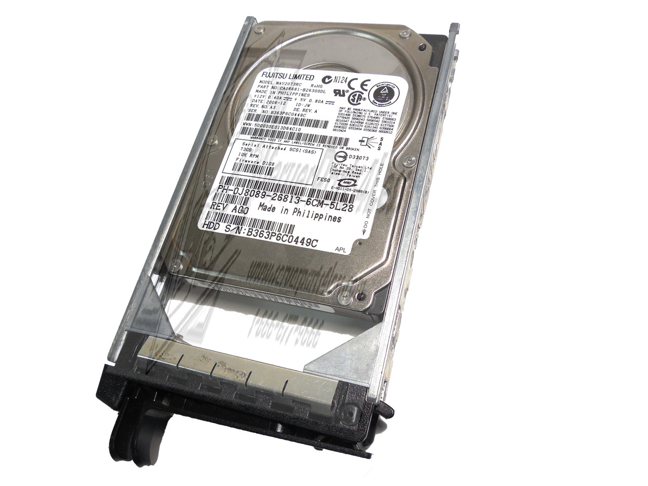 J8089 DELL 73GB 3G 10K RPM SAS 2.5” Hard Drive