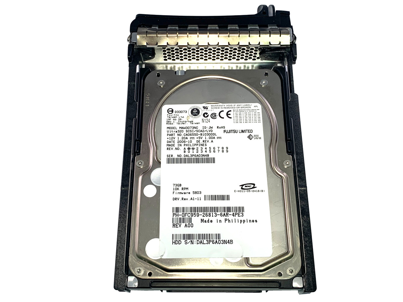 Dell 36GB 4MB U320 10K 80-pin SCSI Hot-Plug Hard Drive 9Y782 