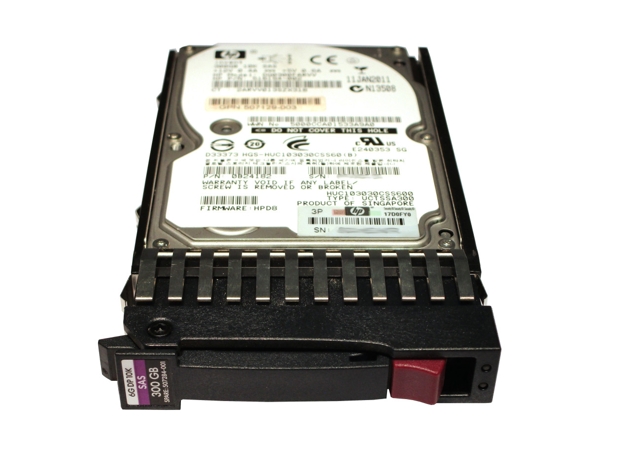 507127-B21 HP 300GB 6G 10k SAS 2.5" DP Hard Drive