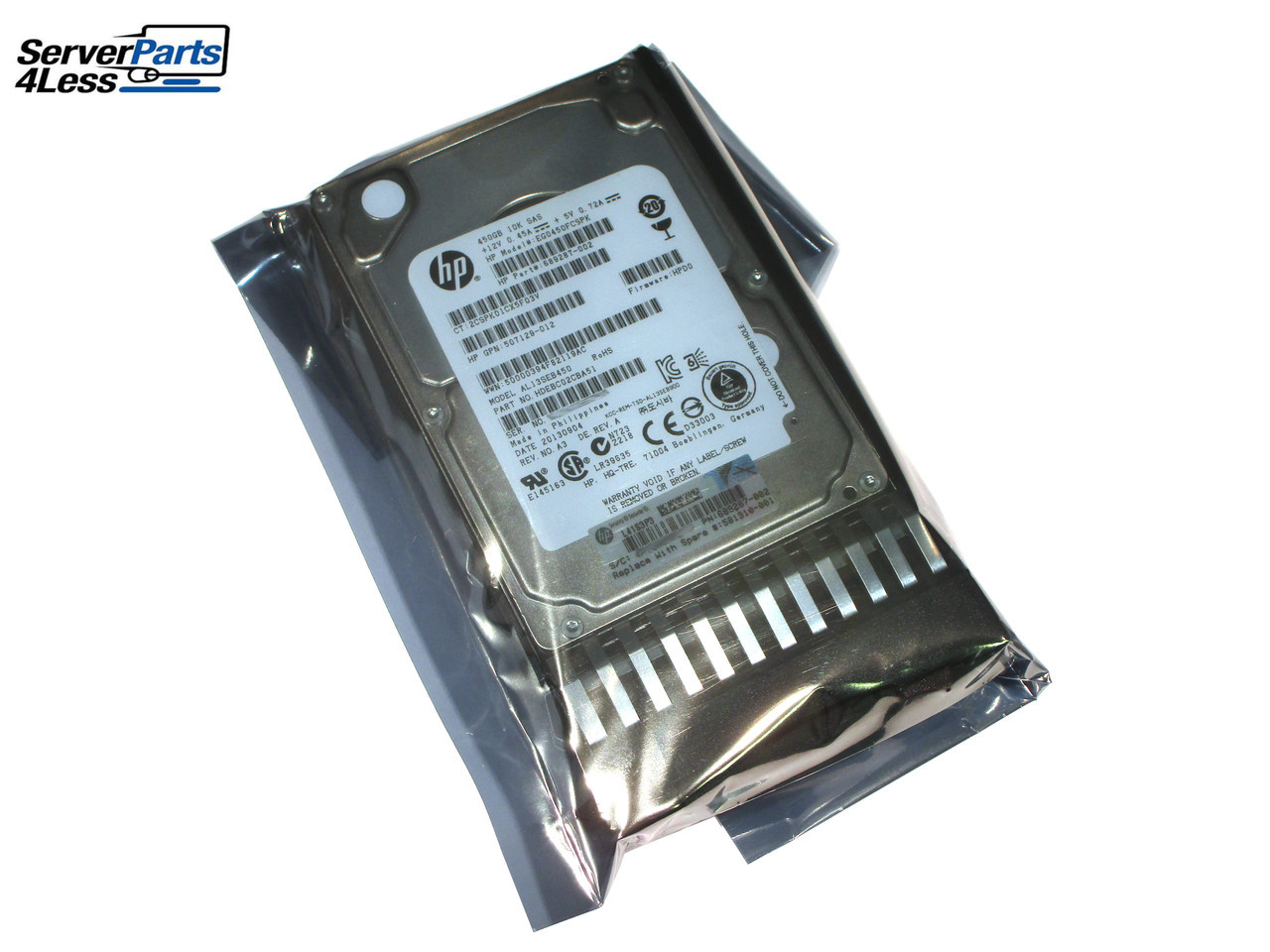 HP 450GB SAS Festplatte - 10.000 U/min, 6 Gb/s, 2,5 Zoll, Dual Port, Für Server & Workstations