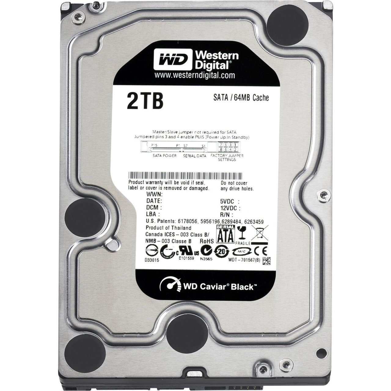 Wd2001fass Wd Caviar Black 2tb 7200rpm Sata Ii Hard Drive 2869