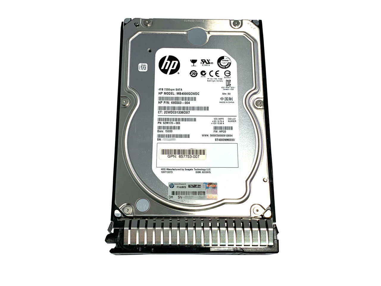 693720 - 001 Hewlett - Packard 4tb 7200rpm 6 G LFF SATA SCハードドライブ
