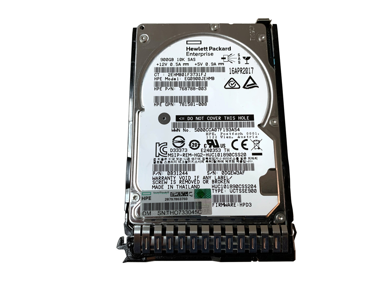 785411-001 HPE 900GB 12G 10K RPM SAS 2.5