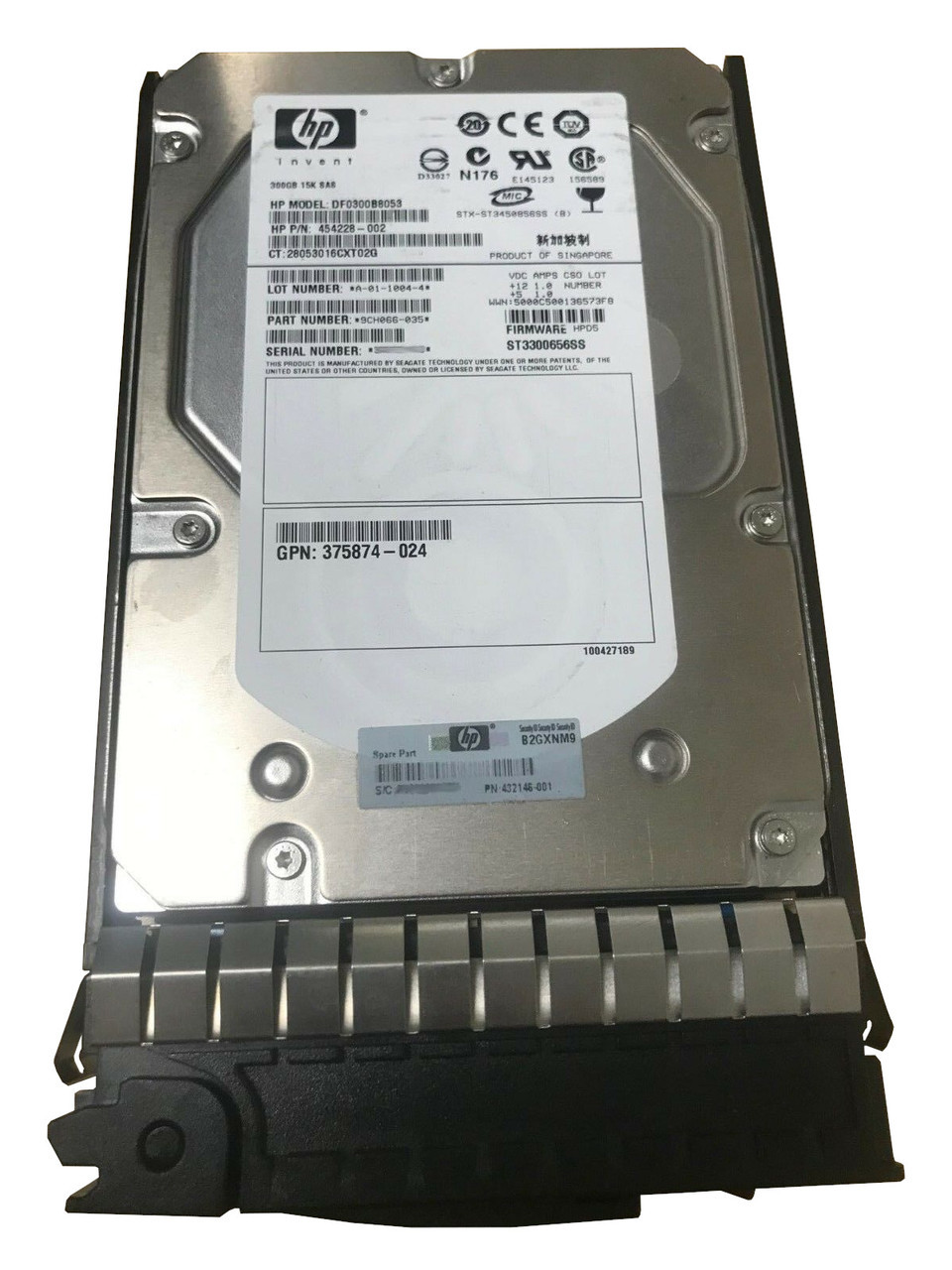 416248-001 HP 300GB 3G 15K SAS 3.5” DP Hard Drive