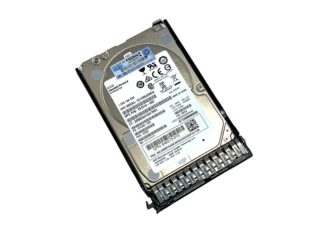 HP 1.2TB 12G SAS 10K 2.5インチ SC ENT HDD 781518-B21並行輸入