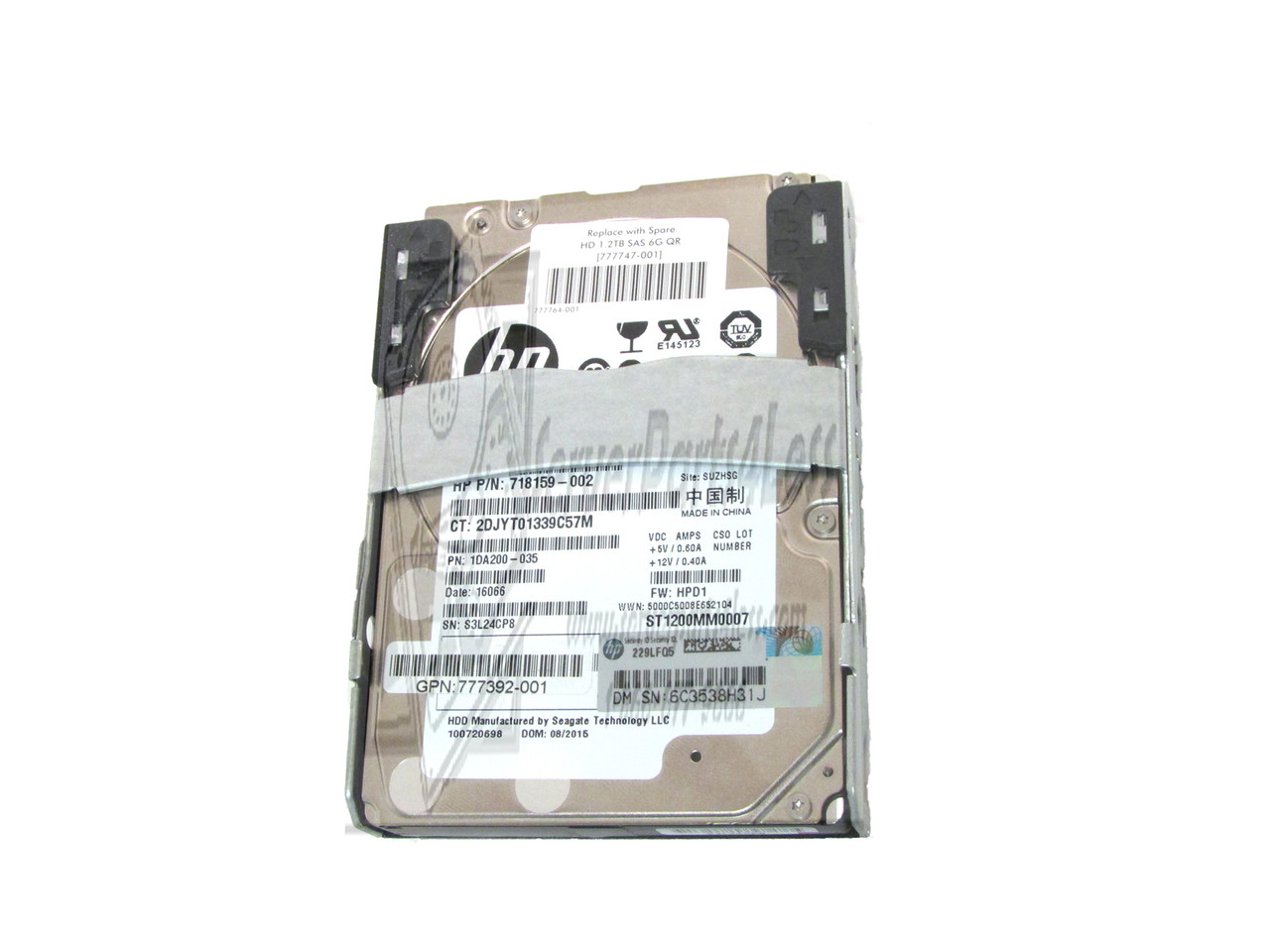 HP 718293-001 718164-B21 1.2TB 6G SAS 10K 2.5in ENT w/Caddy HDD