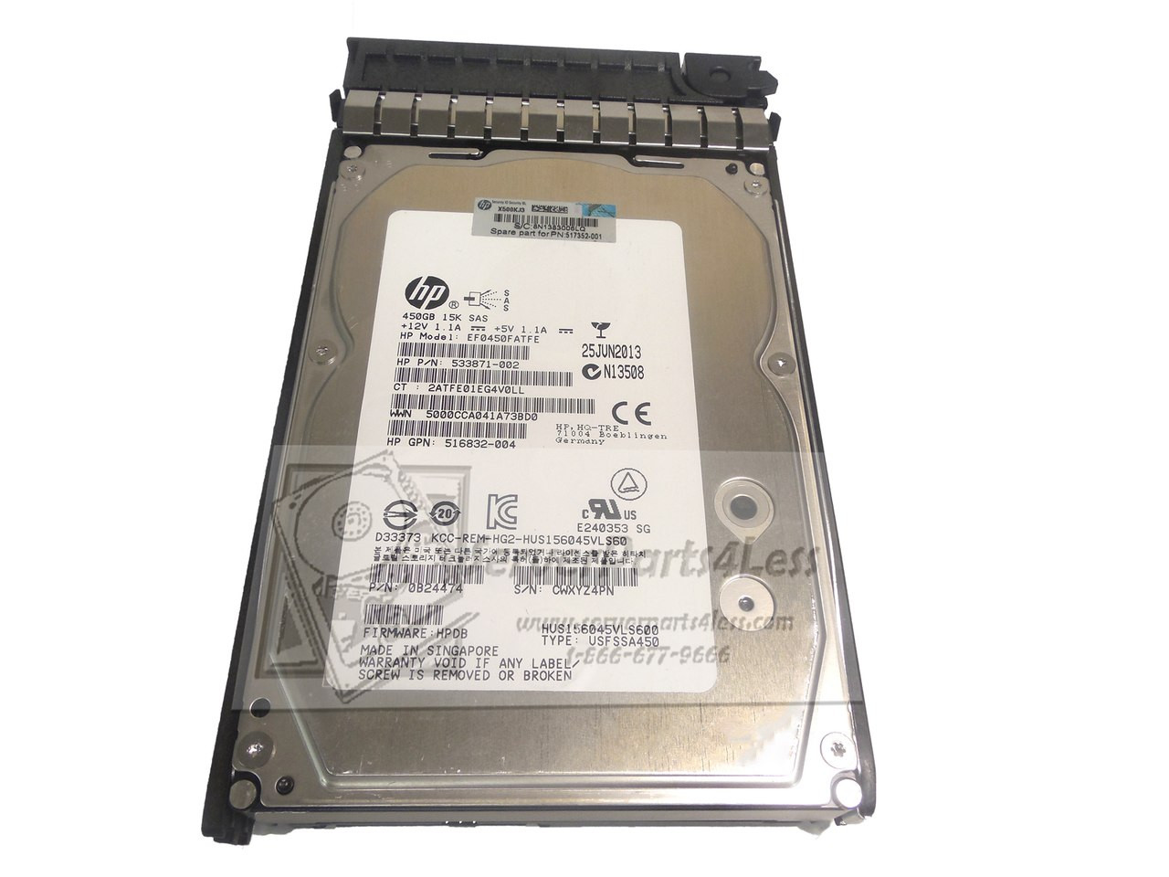 HP SAS Internal Hard Disk Drives 2.5 In Form Factor 2 HP 450GB 10K RPM SAS 2.5" Hard Drive - 652572-B21 653956-001 Server Drive (90 Day Warranty) Hp Sas Hard Drive 450gb - Foto 4