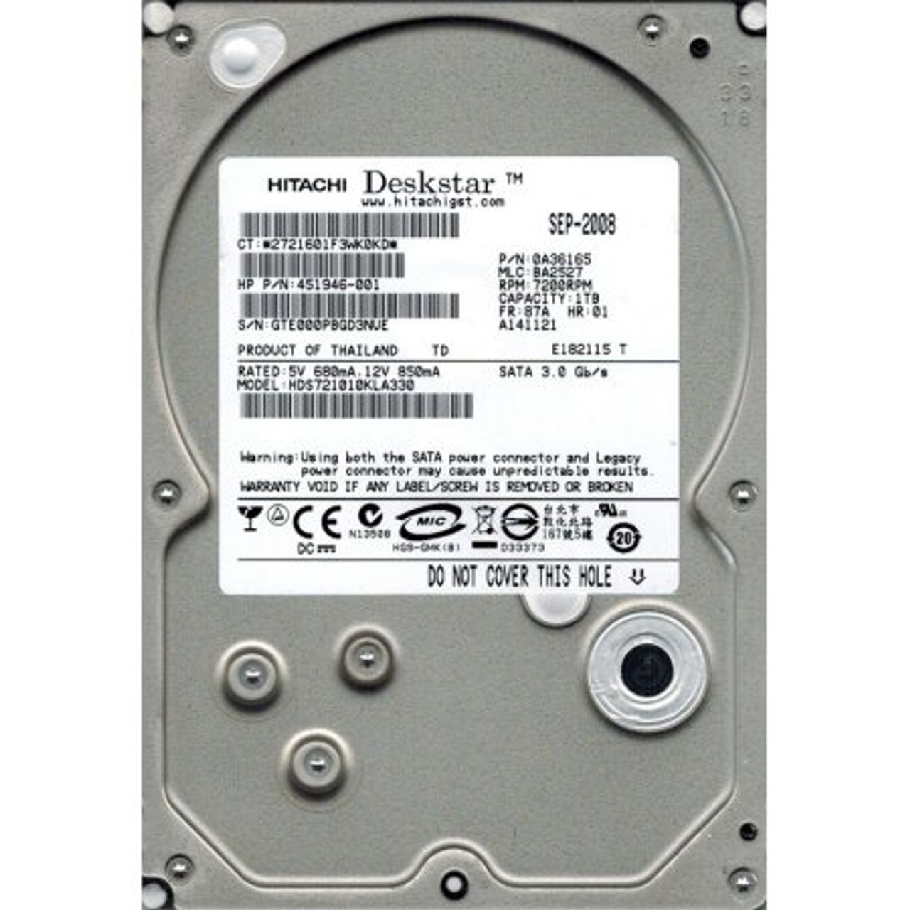 hitachi hard drive sata