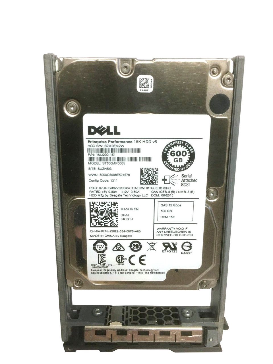 4HGTJ Dell 600GB 12G 15K 2.5 SAS Hard Drive