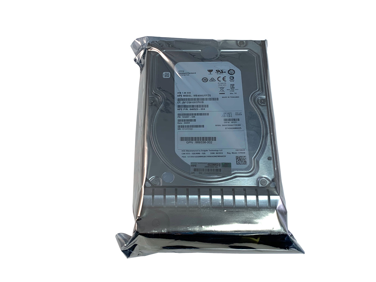 872487B21 HPE 4TB 12G 7.2K 3.5” SAS G8G10 Hard Drive