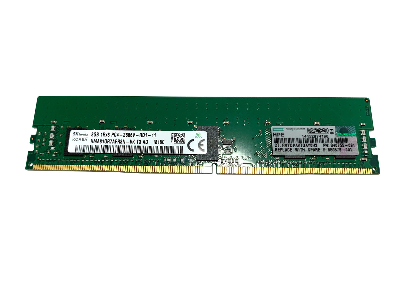 815097-B21 HPE 8GB DDR4-2666 SDRAM DIMM G10 Smart Memory